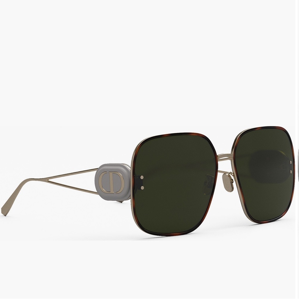 DIOR DiorBobby 64mm Tortoiseshell Square Sunglasses